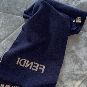Preloved fendi scarf great condition blue color